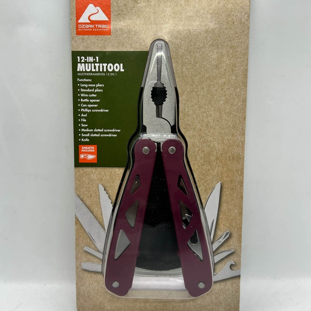 12 in 1 Multi Tool with Sheath New in Blister Package